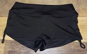 Size XS Gym To Swim Shorts Solid Black Pink Sport By Victoria's Secret - Picture 1 of 6
