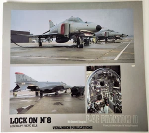 Lock On No. 8 F4E Phantom II Aircraft Photo File Vintage 1990 Softcover Book - Imagen 1 de 9