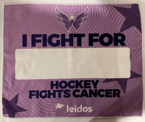 Washington Capitals Hockey Fights Cancer Purple Rally Towel SGA 11/14/2021 Cover