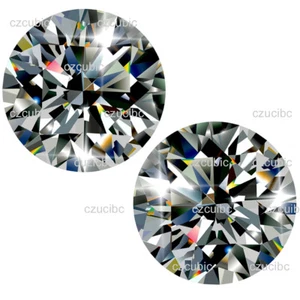 MÁQUINA CÚBICA DE CORTE DE CIRCONIO PIEDRA REDONDA SUELTA 7 ESTRELLAS TRANSPARENTE CZ REMITENTE EE. UU. - Imagen 1 de 7
