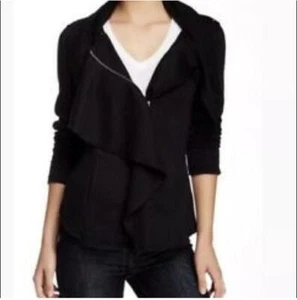 NWT-BNCI Blanc Noir cascade waterfall zip up jacket Sz Medium - Picture 1 of 8