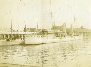 France Calais Harbour Military Ship Marine Old Photo 1900 - Bild 1 von 3