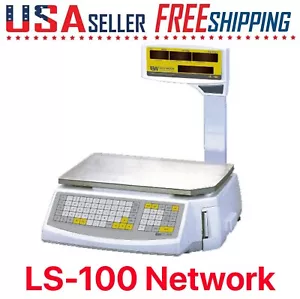 Easy Weigh LS-100 Pole NETWORK Printing Label Scale LS100 NTEP 60LB Deli Meat - Picture 1 of 5
