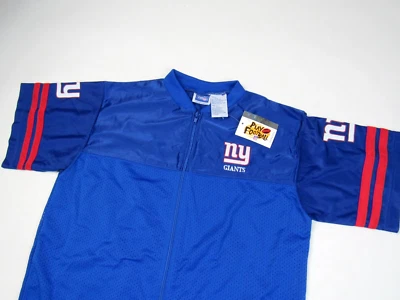 Vtg NOS 90s Sportonics New York Giants Full Zip T Shirt Jersey Boys L / Adult S - Image 1 of 4