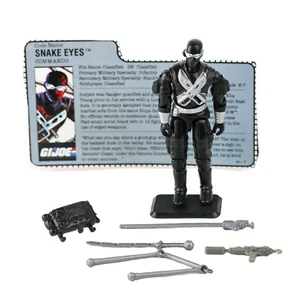 De colección GI Joe ARAH 1989 Ojos de serpiente 100% completos con tarjeta de archivo - Imagen 1 de 4