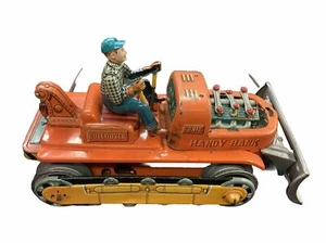 Nomura Handy Hank Bulldozer Trade Mark No112 Mystery Tractor & Operator Vintage - Bild 1 von 7