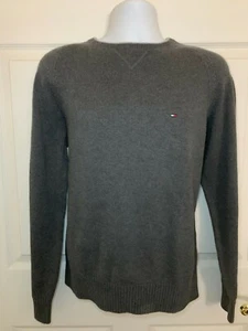 Tommy Hilfiger grau 100 % Baumwolle DICKER Strick Signature Pullover, Herren Medium - Bild 1 von 7