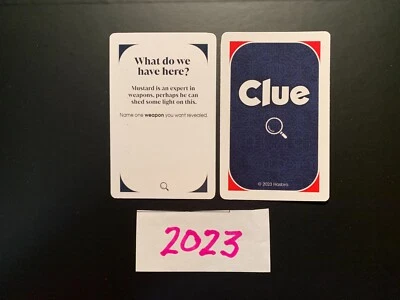 Clue  2023  What Do We Have Here   Card  Game Replacement Pieces - Image 1 of 2
