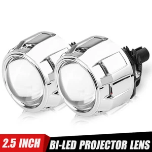 Pair 2.5'' Bi LED Projector Lens 6000K 20000LM Headlight Retrofit Hi-Lo Beam LHD - Foto 1 di 15