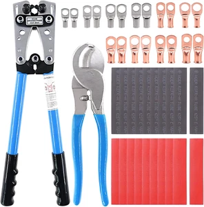 42Pcs Crimpatrice a Pinza per Cavi a Batteria con Tagliacavi e Filo Lu - Foto 1 di 7