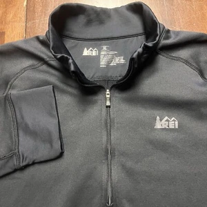 REI Mens Large Black Polyester Half Zip Pullover Performance Outdoors - Picture 1 of 6