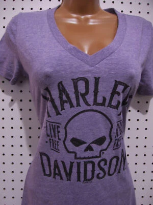 S Nuevo con etiquetas Camisa Top Mujer Harley Davidson *HD Miss Authority* Morado Brezo EE. UU. Foto 1 de 4