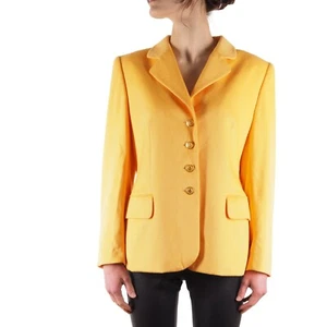 Escada Vintage Women's Yellow Angora Wool Blazer Jacket size 40 - Picture 1 of 10