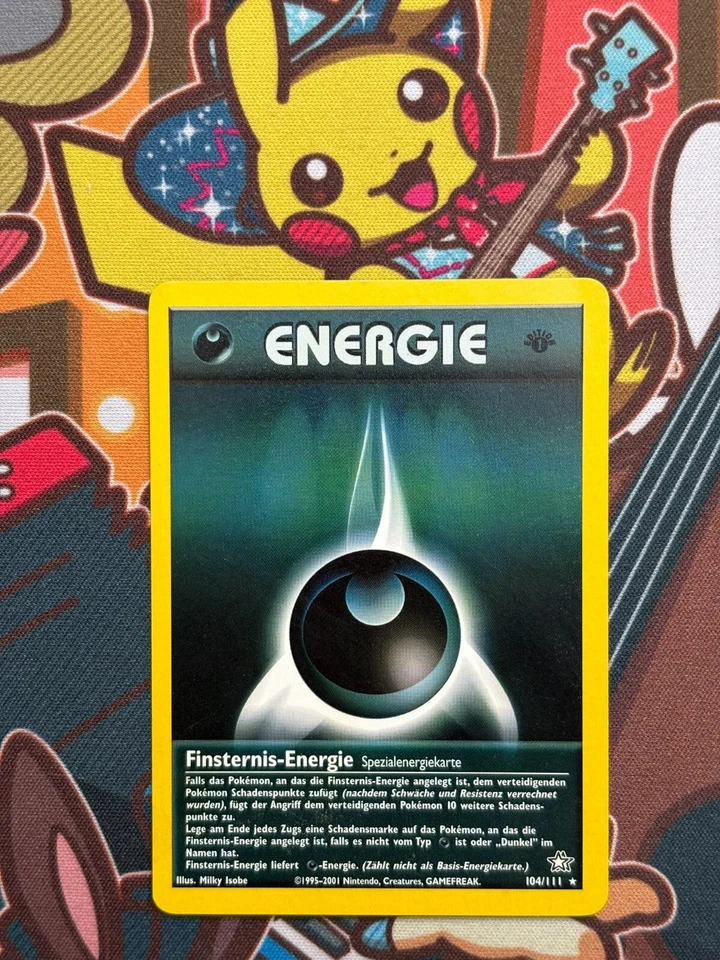 Finsternis-Energie 1. Edition 104/111 Neo Genesis deutsch Pokemon Karten NM - Bild 1 von 2