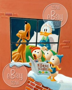 Rare! WALT DISNEY'S DONALD DUCK CHRISTMAS Cartoon 8 X 10 Photo CARL BARKS