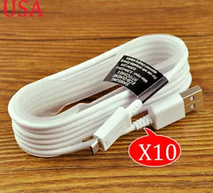 10x Original 5 ft Samsung Galaxy Tab 3 Tab 4 7.0 8.0 10.1 USB Charger SYNC CABLE - Picture 1 of 3