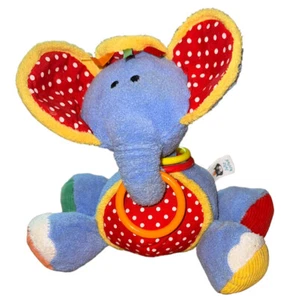 "Jelly Kitten Bouncing Boing Elly Bebé Juguete Peluche Azul Elefante Arrugas Sensorial 8""" - Imagen 1 de 7