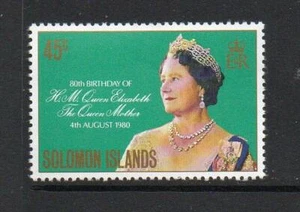 ISLAS SOLOMÓN MNH 1980 SG421 80 CUMPLEAÑOS DE LA REINA MADRE - Imagen 1 de 1