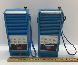 Vintage Midland Morse Code Walkie-Talkie Set 91-024 One Works One For Repair - Picture 1 of 3