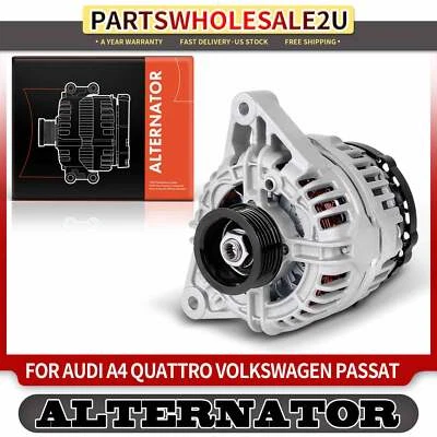 Alternador para Audi A4 Quattro 2000-2001 VW Passat 1999-2005 90A 12V CW 5 ranuras Foto 1 de 4