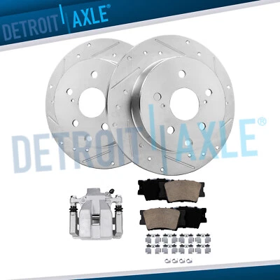 Rotores perforados traseros de 281 mm + pastillas de freno de pinza derecha para Lexus HS250h 2010-2012 Foto 1 de 4