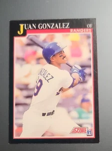 Juan Gonzalez Texas Rangers 1991 Score #805 - Picture 1 of 1