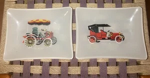 Vintage Cars Glass Ashtrays x 2 Austin & Daimler Collectable Bundle - Picture 1 of 3