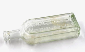 Vtg Dr Y Y B Caldwells Monticello Illinois Bottle Clear Medicine Creek Bed Find - Picture 1 of 9