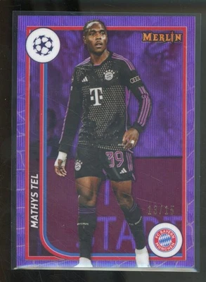 2023-24 Topps Merlin UEFA MATHYS TEL #46 Purple Wave /15 FC Bayern Munchen SSP - Image 1 of 2