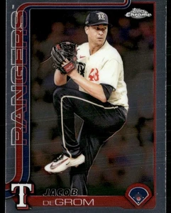 2025 TOPPS CHROME JACOB DEGROM TEXAS RANGERS #214 - Picture 1 of 2