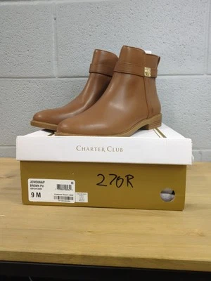 CHARTER CLUB Mujer’s Puntera Almendra Botines Marrón Talla 9M VER DESCRIPCIÓN N2 Foto 1 de 4