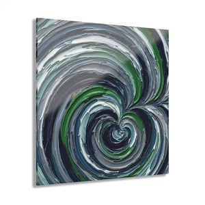 Vortex Pulse: Abstract Impasto Acrylic Panel Spiraling with Energy and Motion - Picture 1 of 6