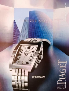 PIAGET LIPSTREAM  Suiss Vintage Print Ad !!  " SILVER Metal Watch " - Picture 1 of 1
