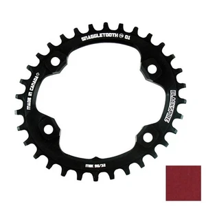 corona snaggletooth ovale 96/32t shimano xt m8000 rosso Blackspire mtb - Foto 1 di 1
