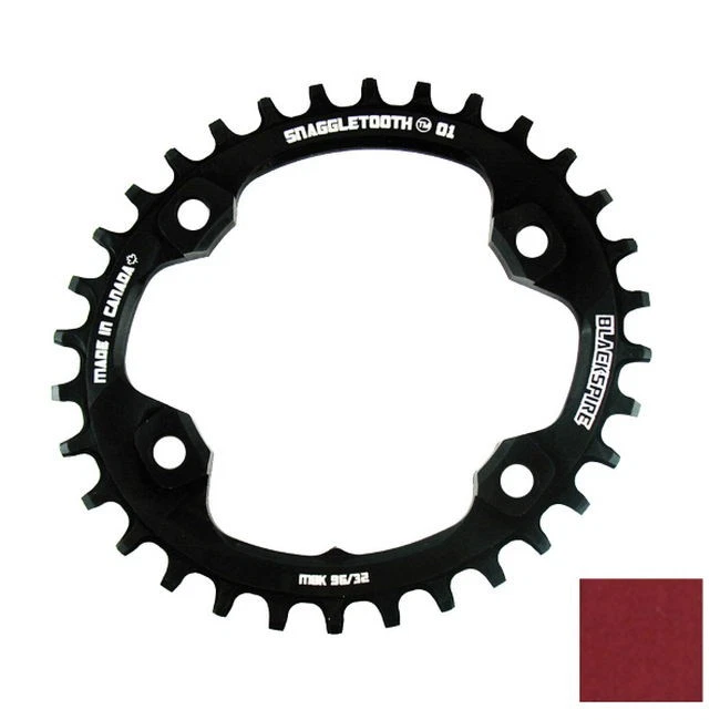 corona snaggletooth ovale 96/32t shimano xt m8000 rosso Blackspire mtb - Immagine 1 di 1