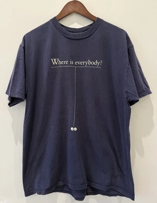 VINTAGE 90s British Airways Where Is Everybody? Airline Marketing T-Shirt - image 1 of 4