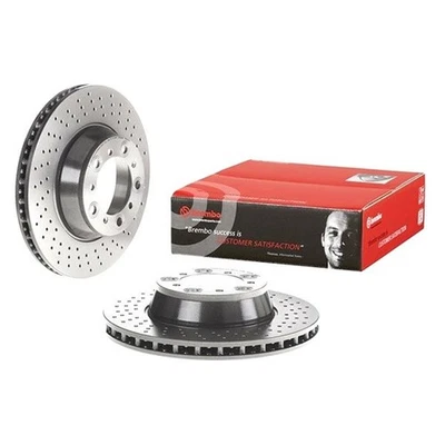 For Porsche 911 01-19 Brake Rotor UV Coated Series Drilled Vented Rear Driver - Imagem 1 de 4