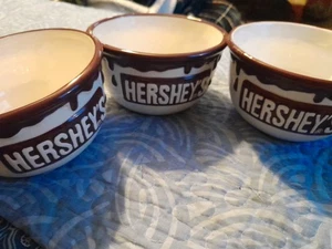 Set Of 3 Hersheys Ice Cream Bowls Nice Preowned Condition - Imagen 1 de 11