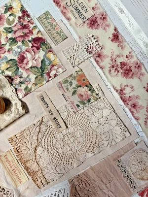 BONITO paquete de inspiración de tela rosa, rubor y neutros Foto 1 de 4