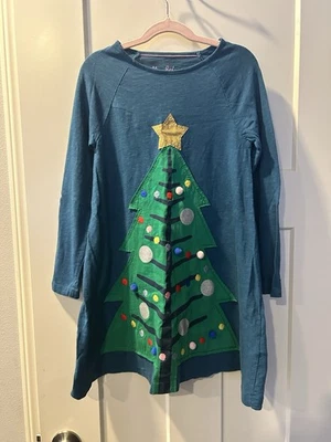 Vestido Mini Boden Árbol de Navidad Niñas Talla 7-8 Años Foto 1 de 4