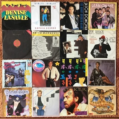 16x 7" Single Sammlung 80er Hits * Disco / Pop * Musikbox Jukebox Futter Paket 5 - Bild 1 von 4