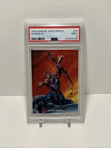 Sky Box, 1992 Marvel Masterpieces, #34, Hawkeye, PSA 9 - Picture 1 of 2