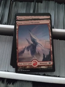 Magic the Gathering Snow-Covered Mountain #253 Full Art Modern Horizons MTG - Picture 1 of 1