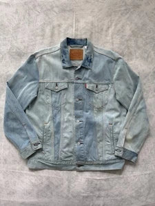 Levi's Type III Type 3 Jacket Blue Trucker Leather Tag - Men's Extra Large XL - Picture 1 of 5