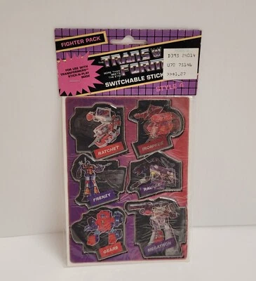 复古 Puffy 贴纸可切换可粘性风格 4 战斗机包 1984 变形金刚 — 第 1/4 张图片