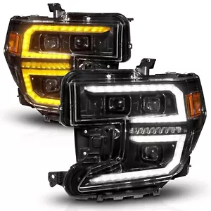 FAROS PROYECTOR TABLÓN SECUENCIAL NEGRO ANZO USA 111600 PARA GMC Sierra 19-21 - Imagen 1 de 6