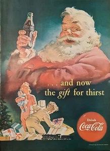 1952 Vintage Santa Claus Coca-Cola print ad. Post WW2 Advertisement  - Picture 1 of 1