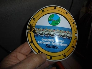 Ancien Autocollant Stiker des Ferrys SEALINK Ooostende-Dover ,Oostende-Folkstone - Picture 1 of 2
