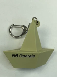 IT Pennywise Clown SS Georgie Boat Hard Rubber Bag Charm Keychain aaa - Picture 1 of 7