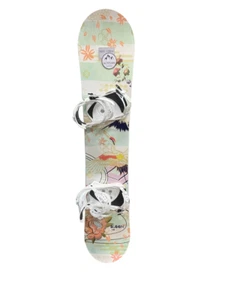 WOMEN'S FTWO BLOOM TWIN TIP 138CM SNOWBOARD + ALTITUDE RIDER BINDINGS S/M 6.5-9 - Picture 1 of 11